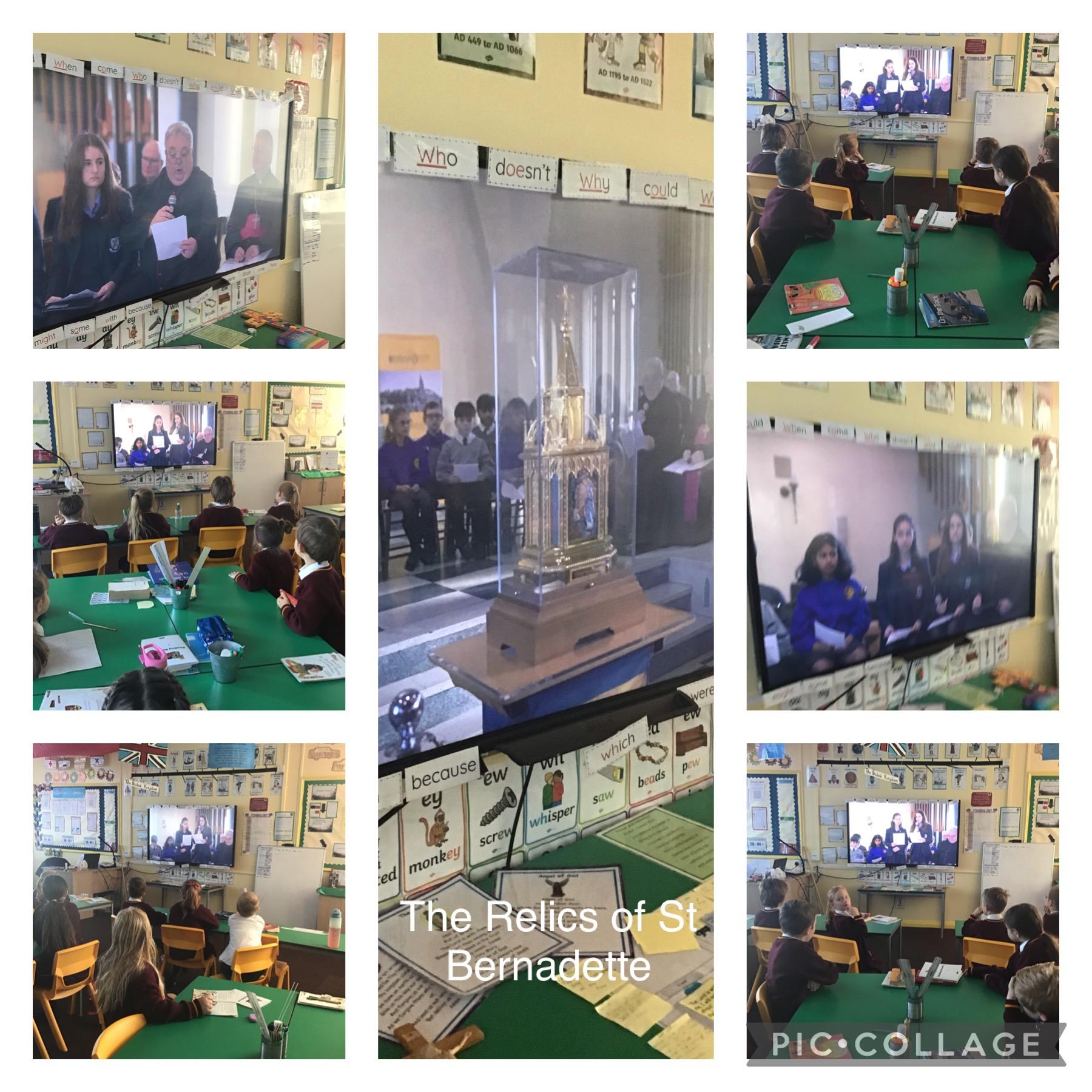 Y3 taking part in the pilgrimage of the relics of St Bernadette.