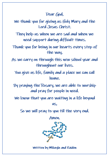 Our Prayer for the Month of the Rosary